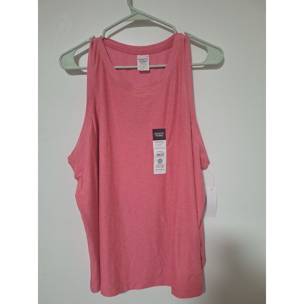 NWT Athletic Works ButterCore Women's Tank Top Size XL 16-18 Corsage Pink Active